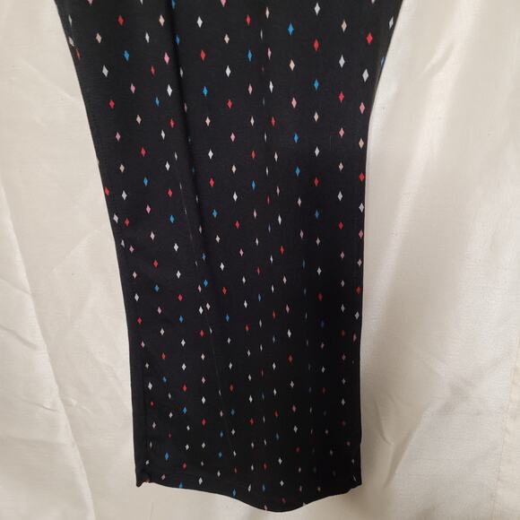 Women's 3XL Black Pajama Pants with Diamond Pattern - Picture 8 of 15